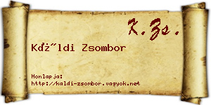 Káldi Zsombor névjegykártya