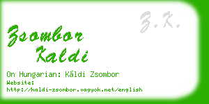 zsombor kaldi business card