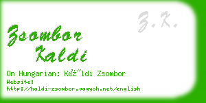 zsombor kaldi business card